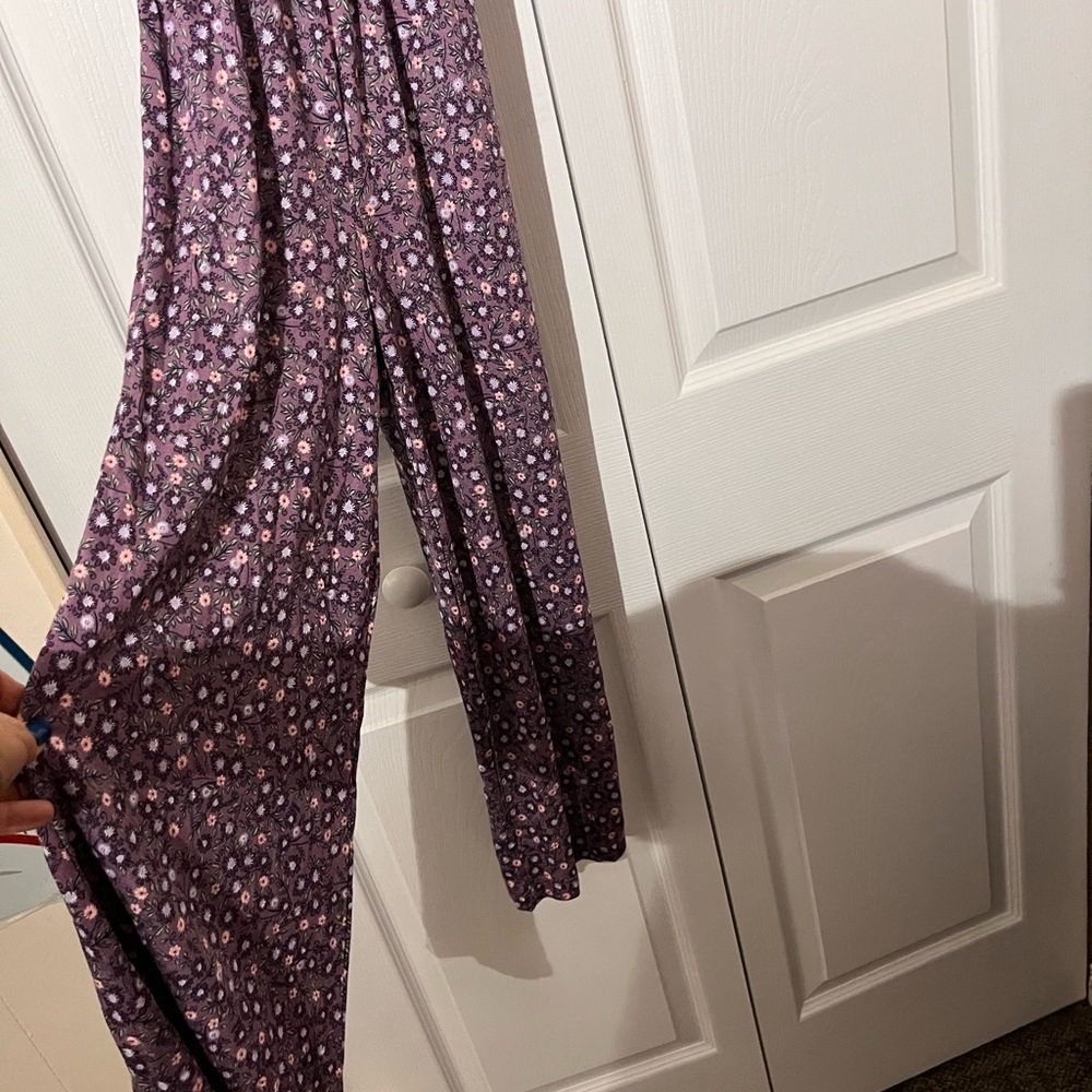 🌻🌻 3 for $30🌻🌻Floral Purple Kids Jumpsuit - Picture 3 of 7